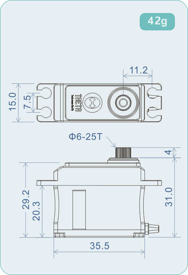 THM982 - THETA THM982 HV Mini Brushless Tail Servo