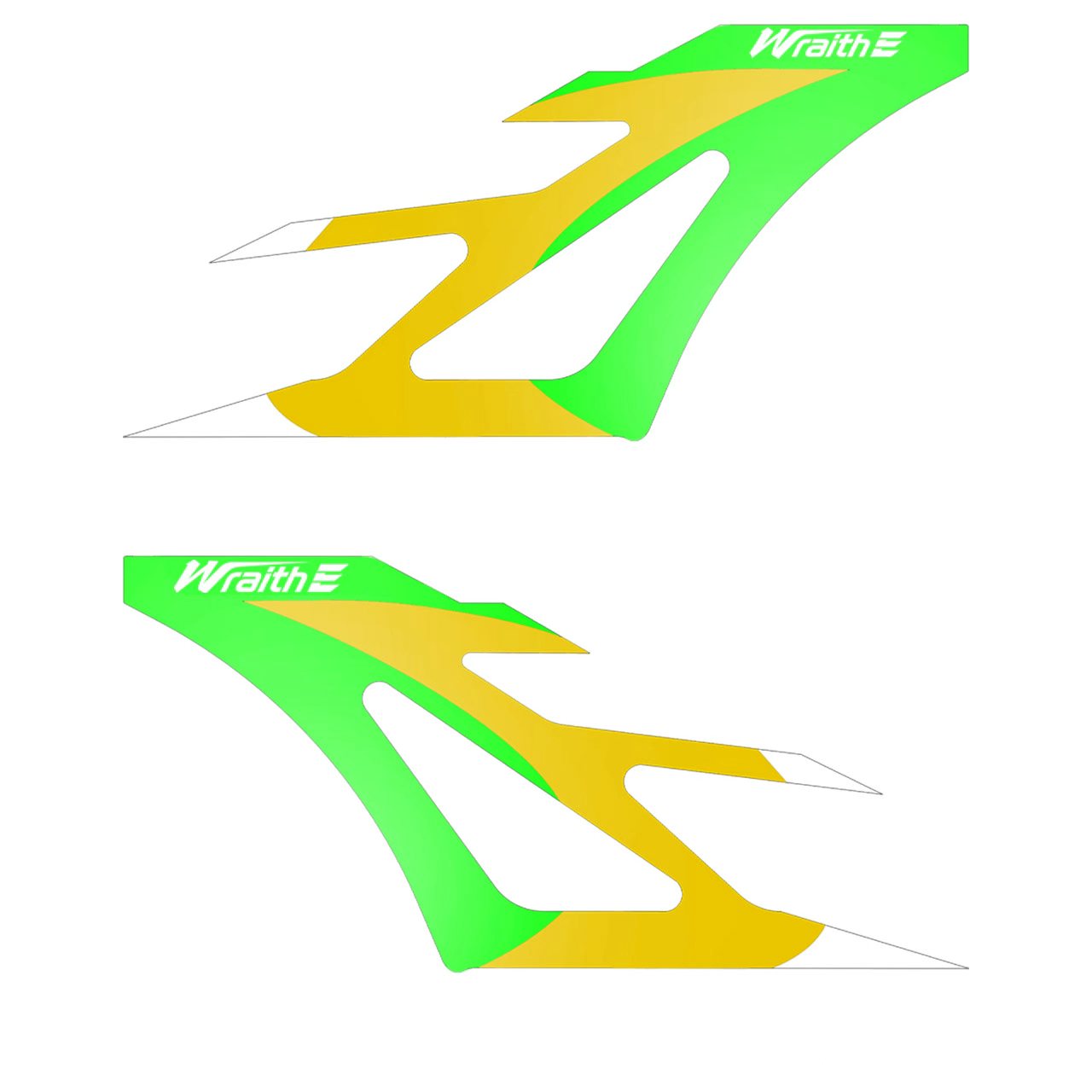 XL76B30-2 - Wraith E 760 V3 Lower Frame Sticker Gold/Green