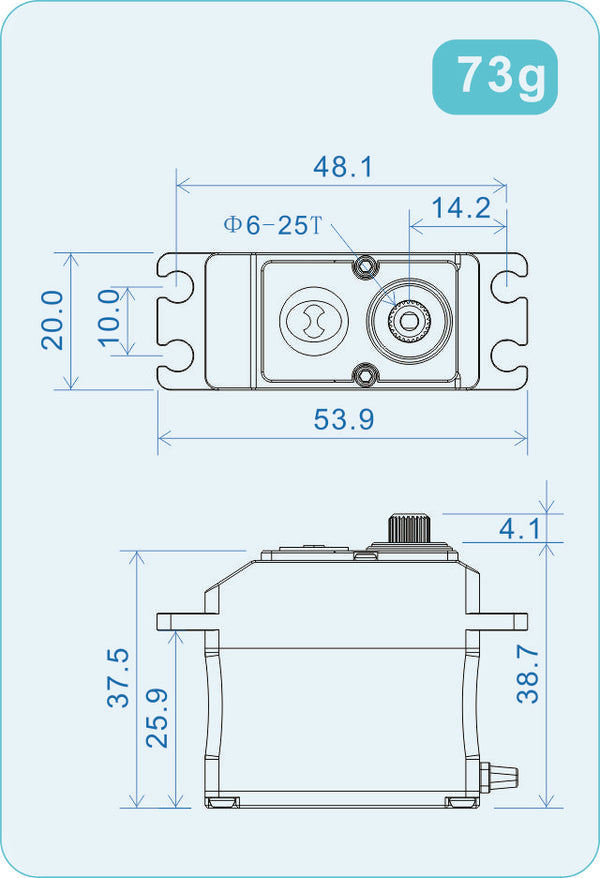 Razor-T1 - THETA Razor-T1 NFC HV Standard Brushless Tail Servo