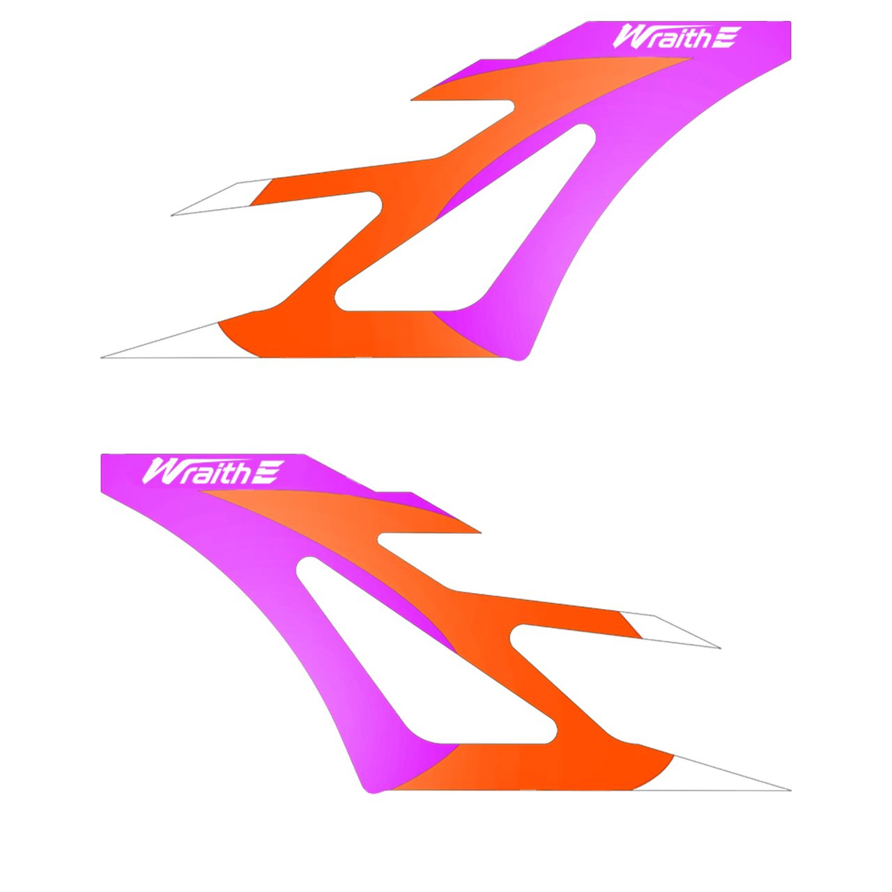 XL76B30 - Wraith E 760 V3 Lower Frame Sticker Purple/Orange